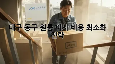 대구 동구 원룸 이사 비용 최소화 전략